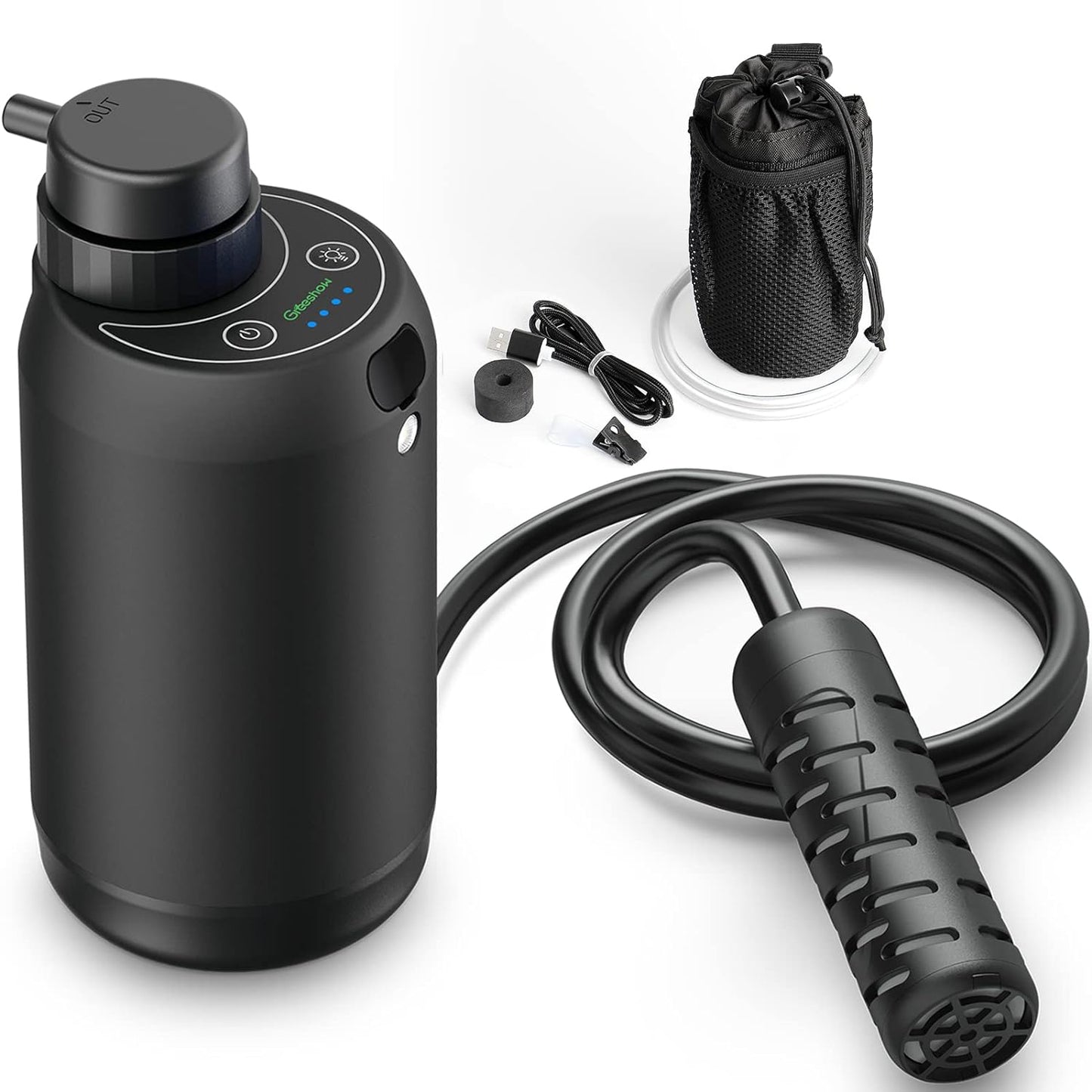 Portable Water Purifier with Dual Filter Cartridge for Outdoor Survival Camping, GS-2801 - Greeshow Direct