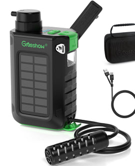 電動式携帯浄水器 GS-2811|ソーラーパネル&手回し発電機搭載|アウトドア&緊急時に最適なサバイバル濾過器