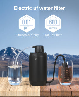 Greeshow Rechargeable 5-Stage Filtration System Portable Water Filter For Outdoor Activities