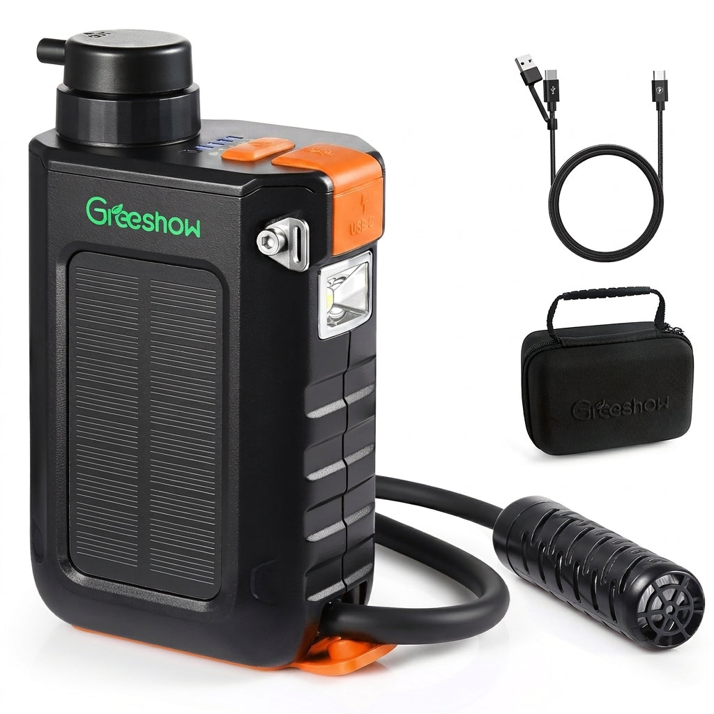 Greeshow | Multi-Power Portable Electric Water Purifier - Solar, Hand Crank & USB Rechargeable GS-2811 - Greeshow Direct