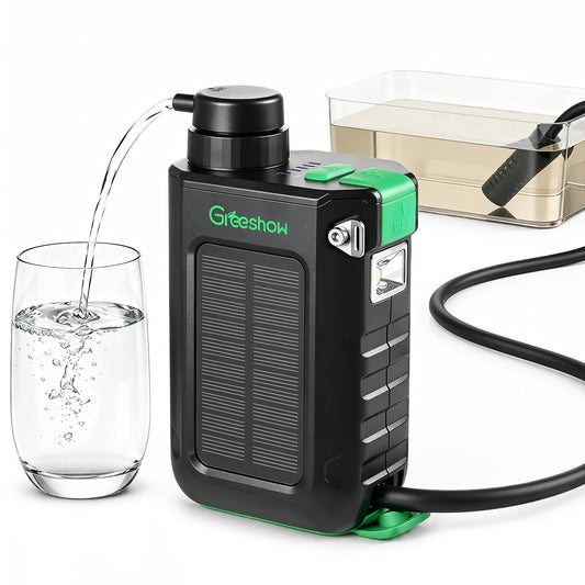 Greeshow | Multi-Power Portable Electric Water Purifier - Solar, Hand Crank & USB Rechargeable GS-2811 - Greeshow Direct