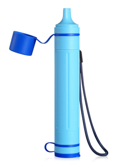 Greeshow Portable Water Filter Straw, Personal Water Filtration System with Replaceable Cartridge, 0.01 Micron Survival Water Purifier Gear for Hiking, Camping, Travel & Emergency Prep, 1 Pack