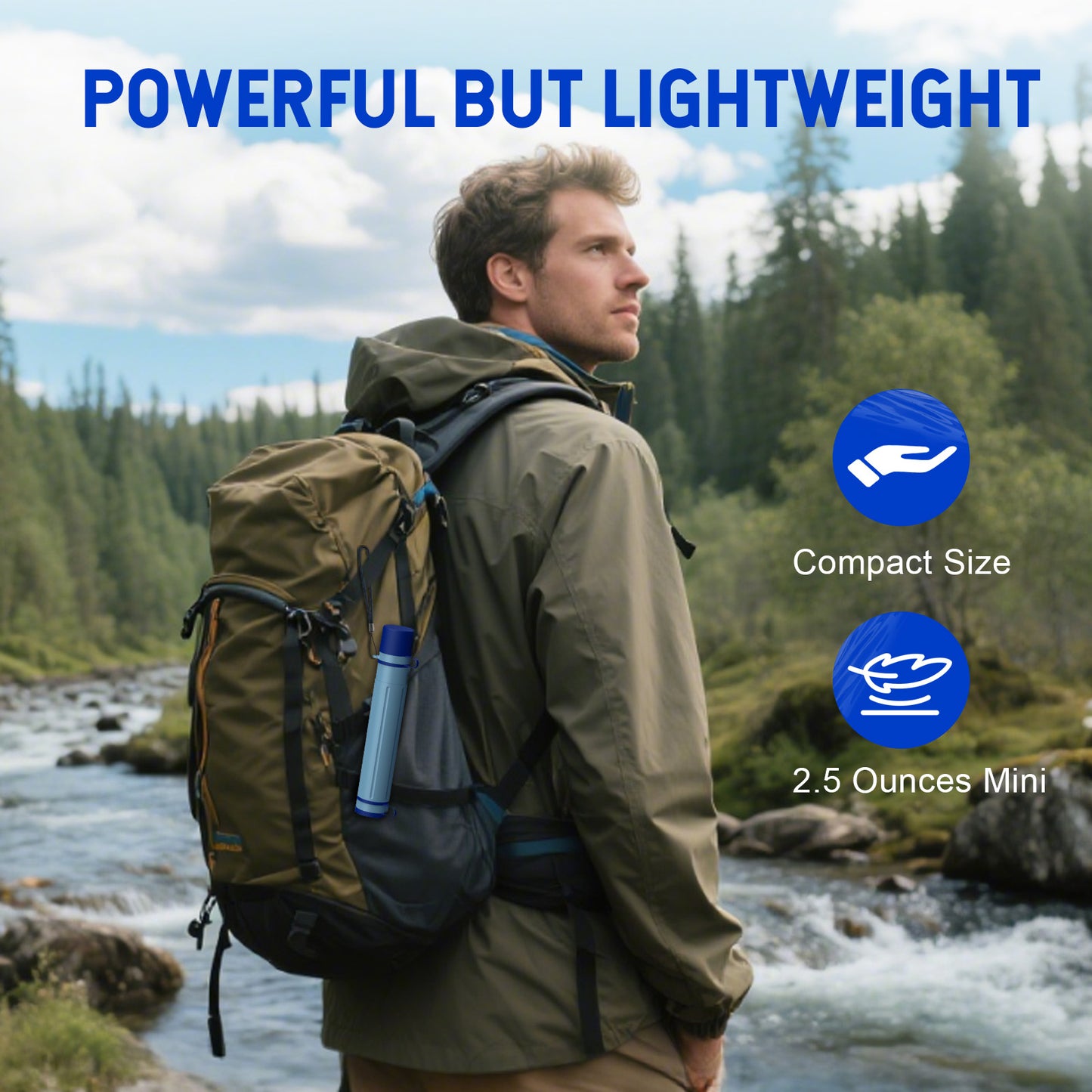 Greeshow Original Replace Filter Cartridge, Ultrafiltration Membranes and Activated Carbon for GS-28H1 Portable Water Filter Straw - Greeshow Direct